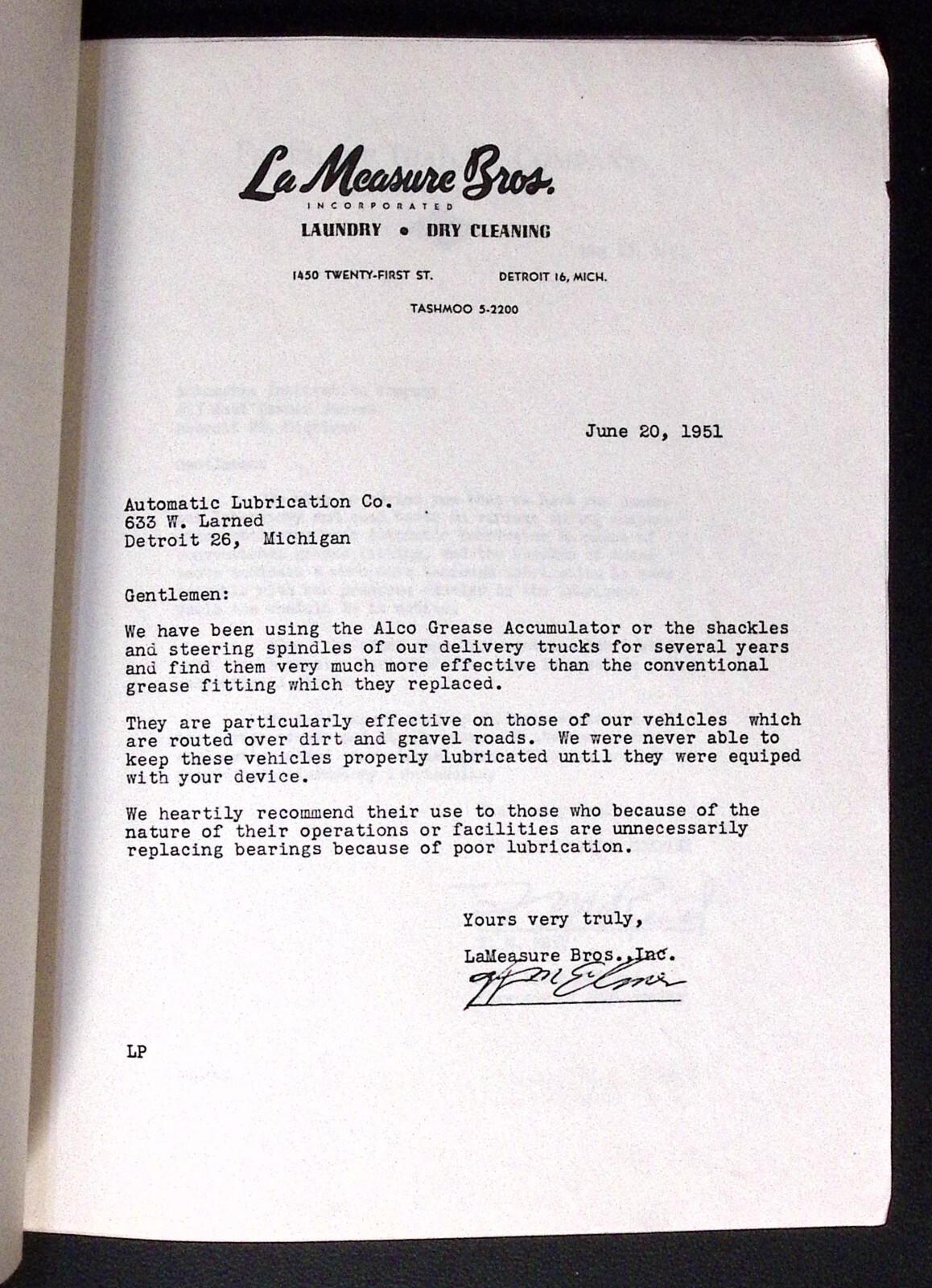 1953 Alco Greae Accumulator Dealer Brochure Automatic Lubrication Co Detroit MI