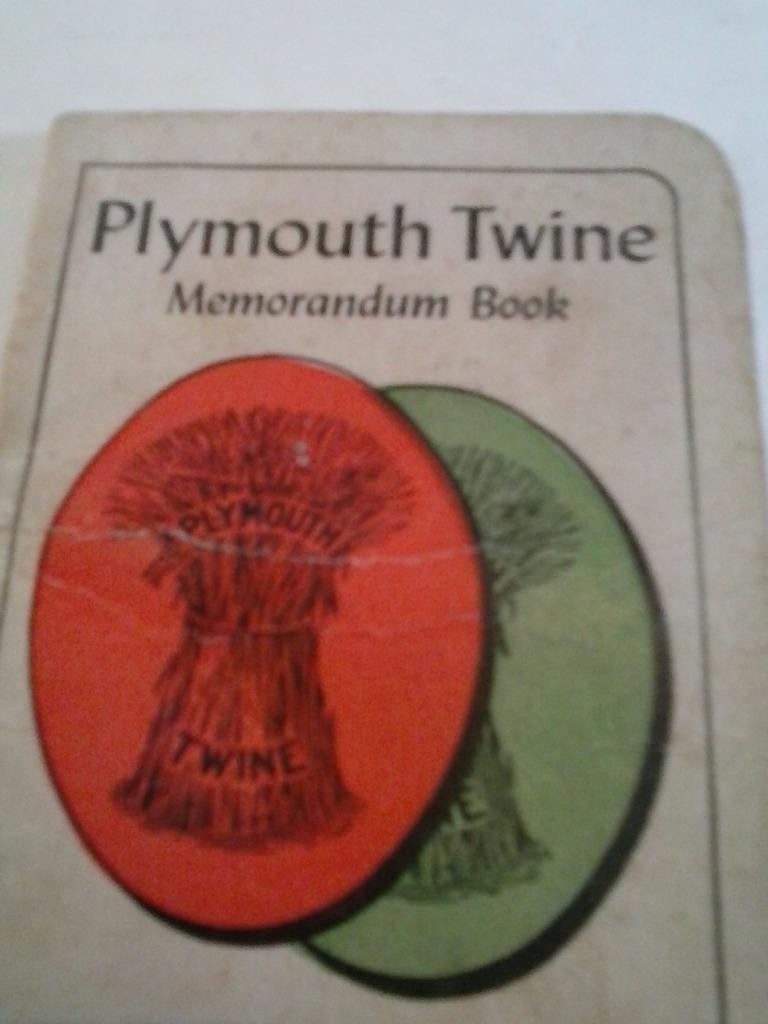 Plymouth Cordage Twine Memorandum Book 1940 41 Calendar Plymouth MASS Vintage