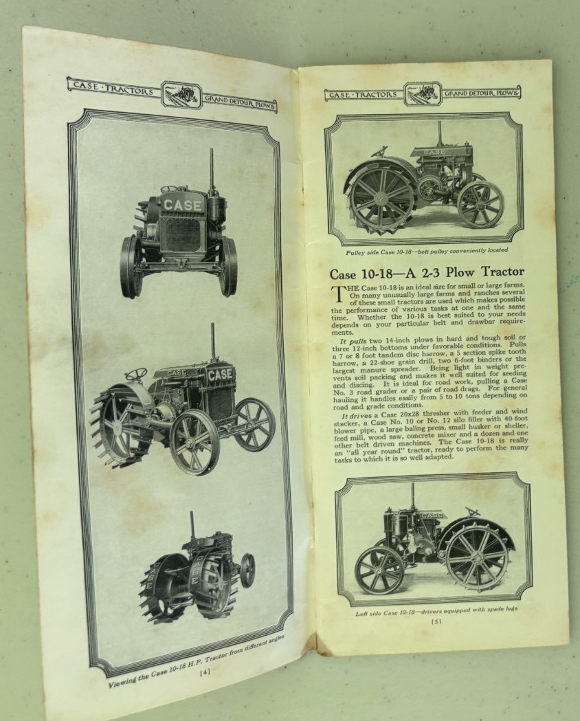 Case Kerosene Tractor & Grand Detour Plows Brochure DCPA26
