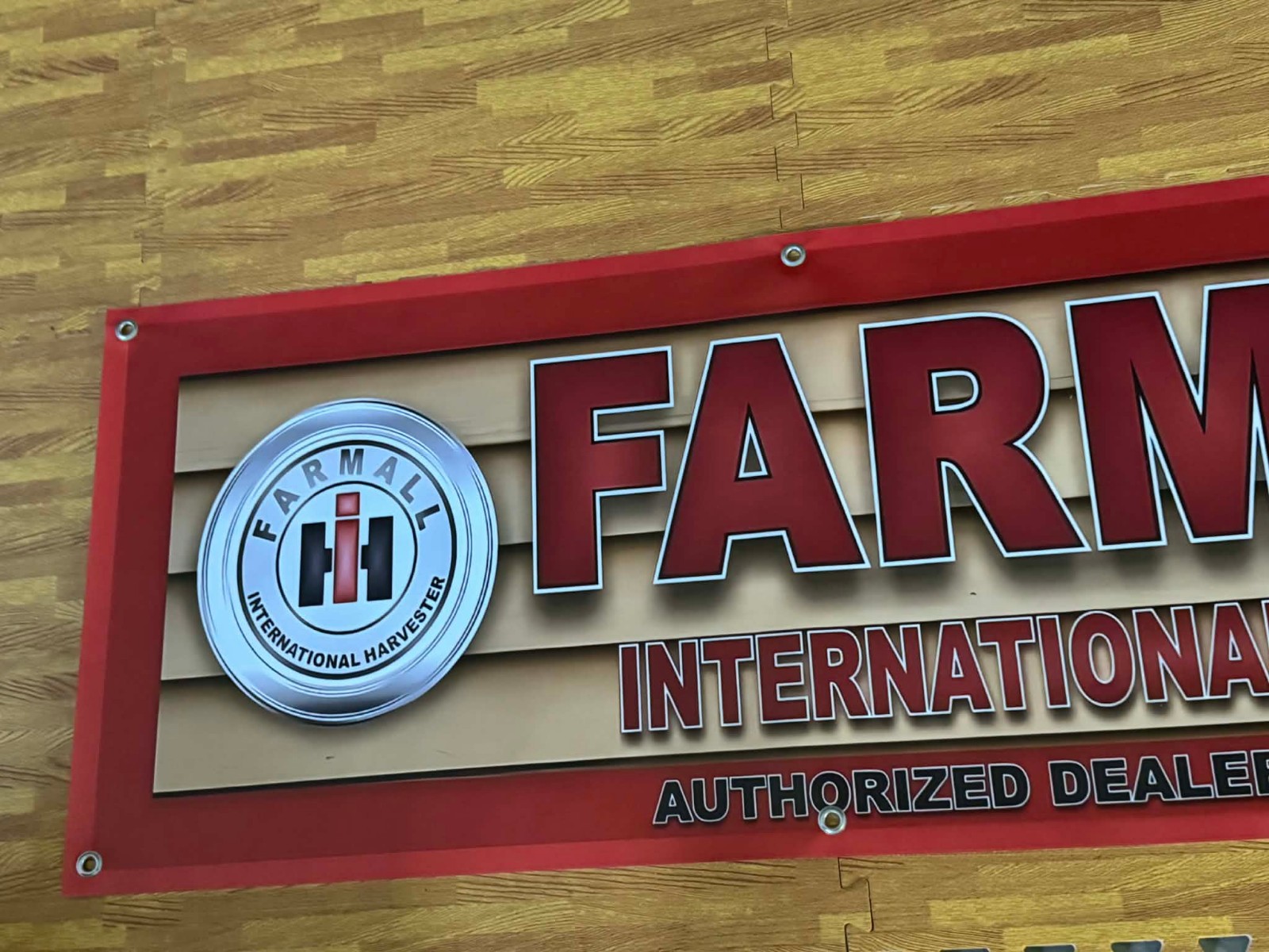 Farmall International Harvester Authorized Dealer Vinyl Banner | IH Tractor Farm