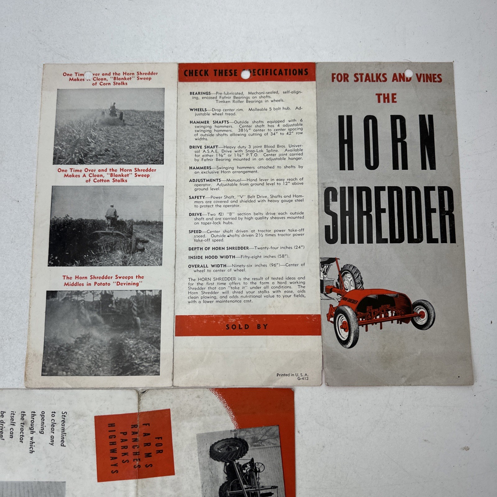 Horn-Draulic Loader Horn Shredder Manufacturing Company Fort Dodge Iowa Ad Paper