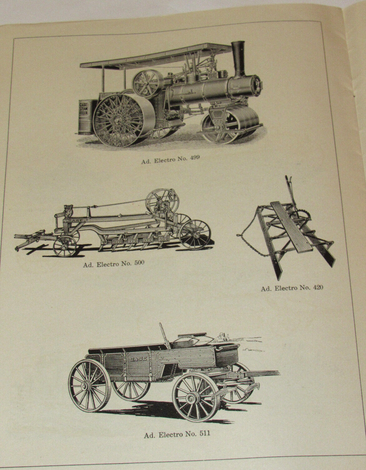 1914 JI CASE DEALER CONTEST BOOKLET! ELECTROTYPE CATALOG! TRACTORS/CARS/THRESHER