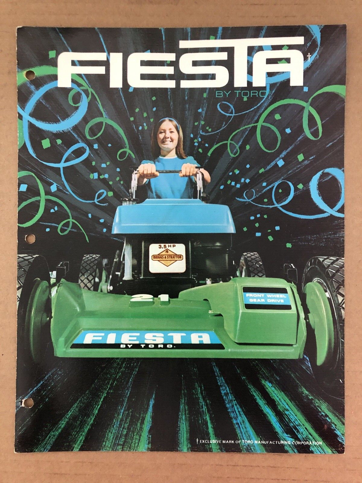 Vintage FIESTA by TORO Brochure Lawn Mower Briggs & Stratton Engine 1970&rsquo;s 1960s