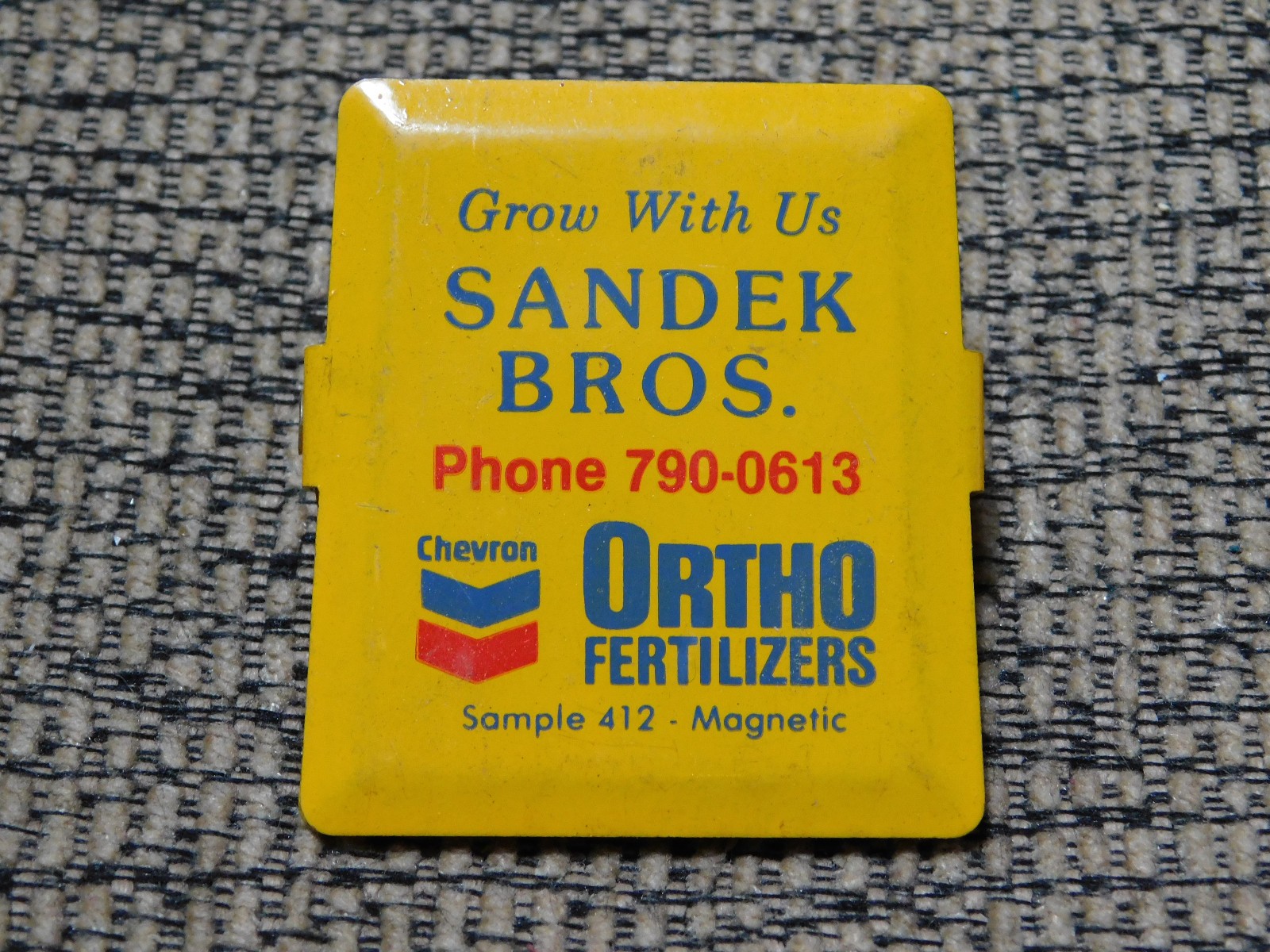 2&Prime; wide Vintage Chevron Ortho Fertilizers Advertising Clip *Real Nice*