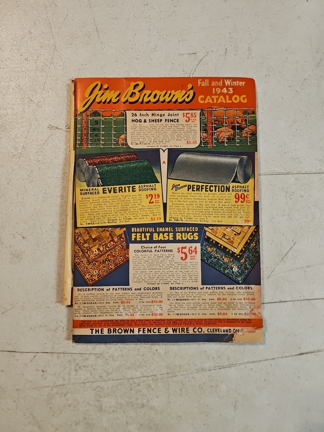 Jim Brown’s 1943 Fall & Winter Catalog. The Brown Fence & Wire Co.
