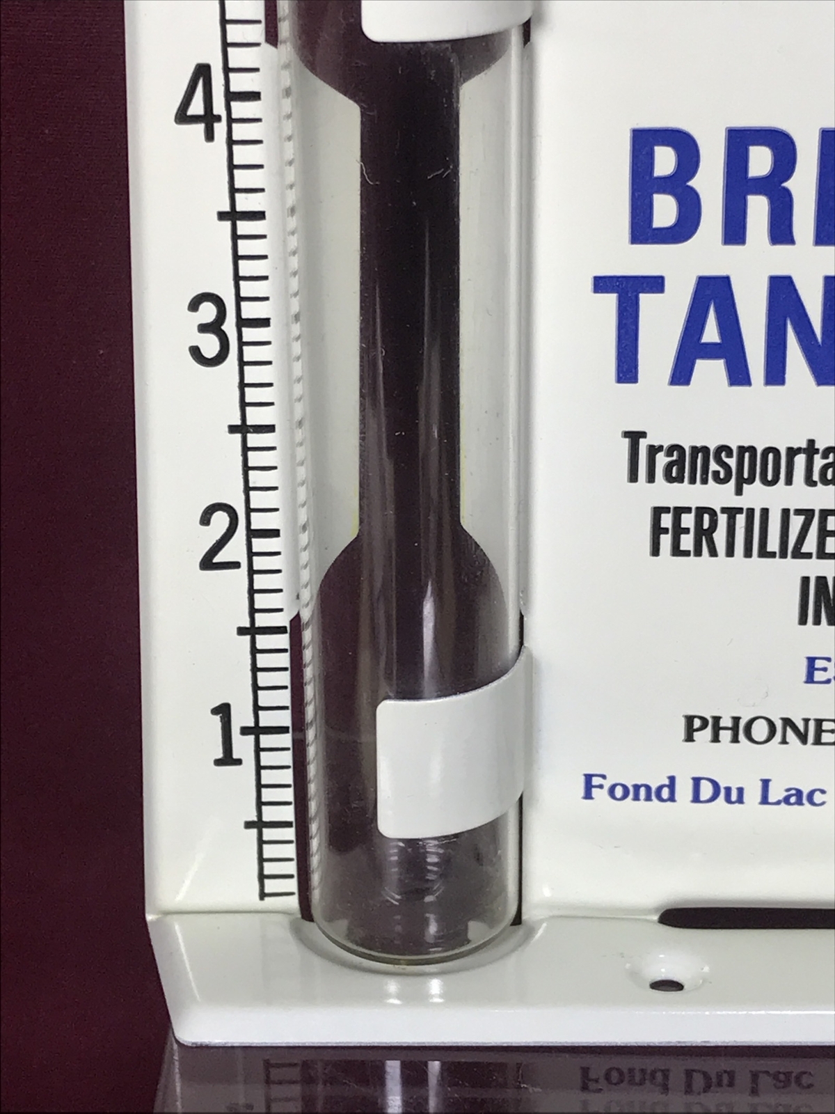 Vtg NIB Brenner Tank Inc Semi trailer ADVERTISING RAIN GAGE fertilizer chemical