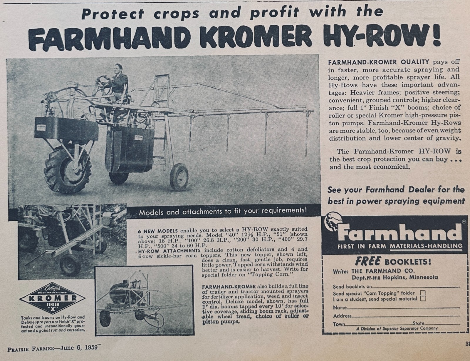 Mixed Lot of Vintage Tractor Ads Set 113 Kromer, Snapper, David Brown