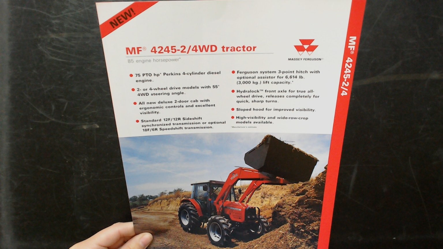 Massey Ferguson MF 4245-2/4WD Tractor Vintage Brochure Red White