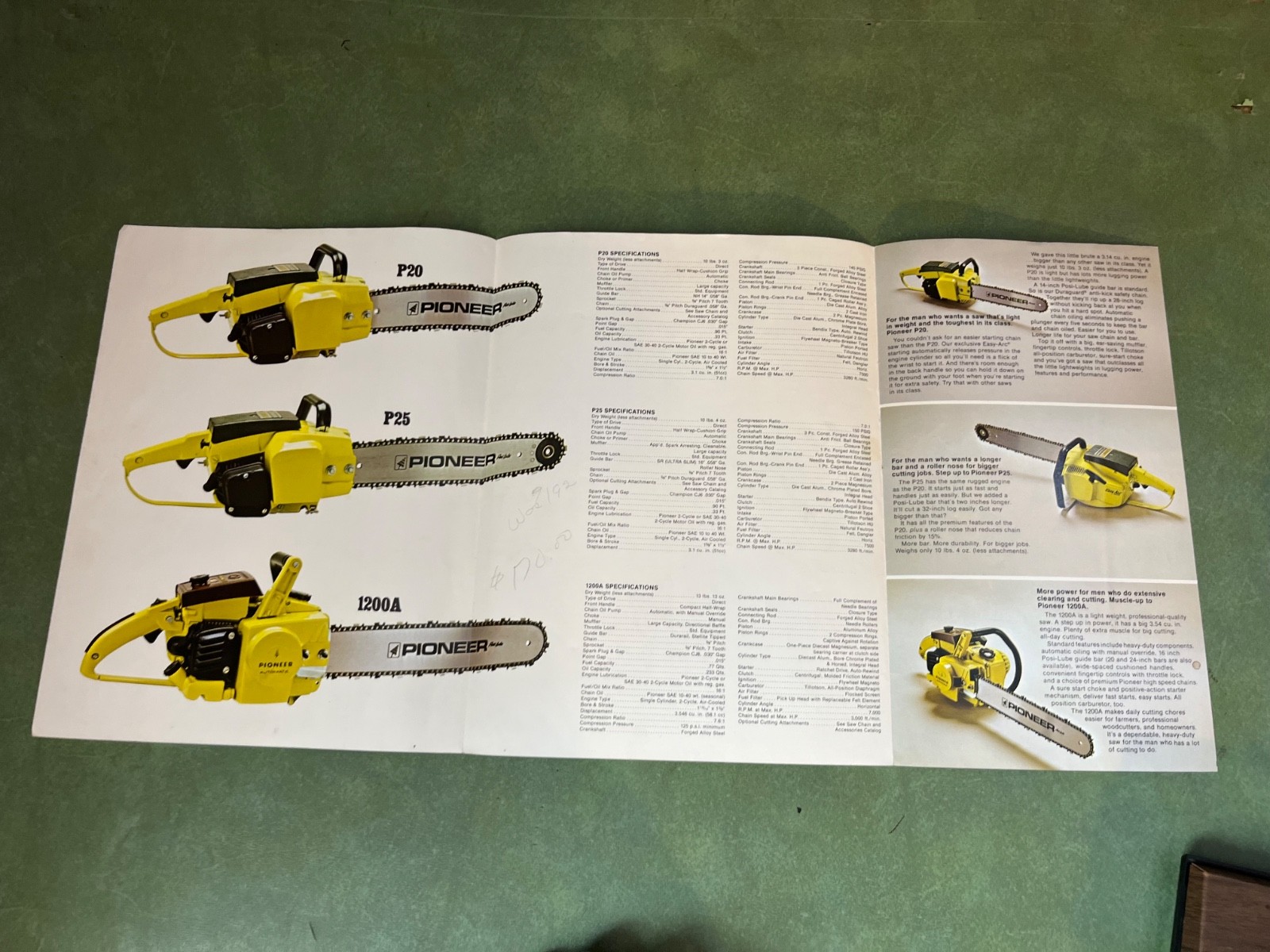 Vintage Pioneer Chainsaw Chainsaw Sales Brochure Alex Karras