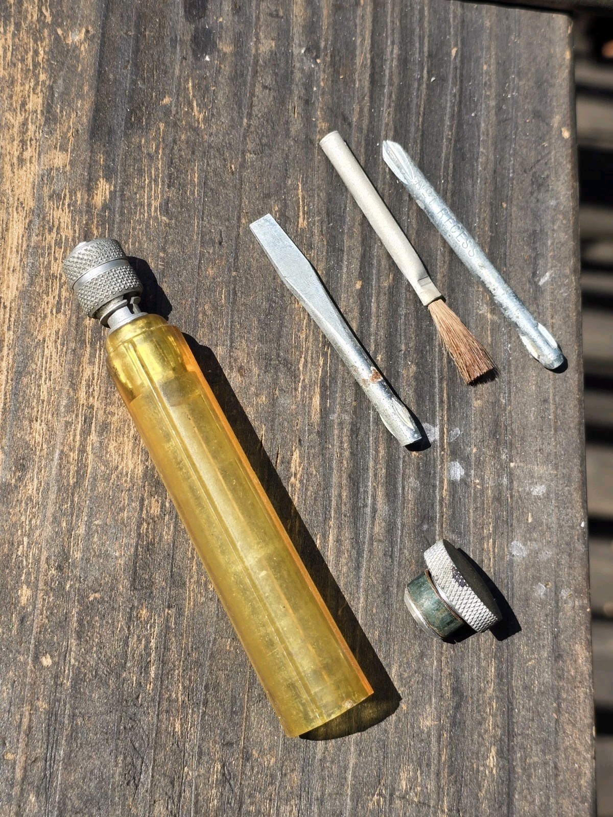 6&Prime; Yellow Multi Screwdriver Flat Phillips Brush Tip