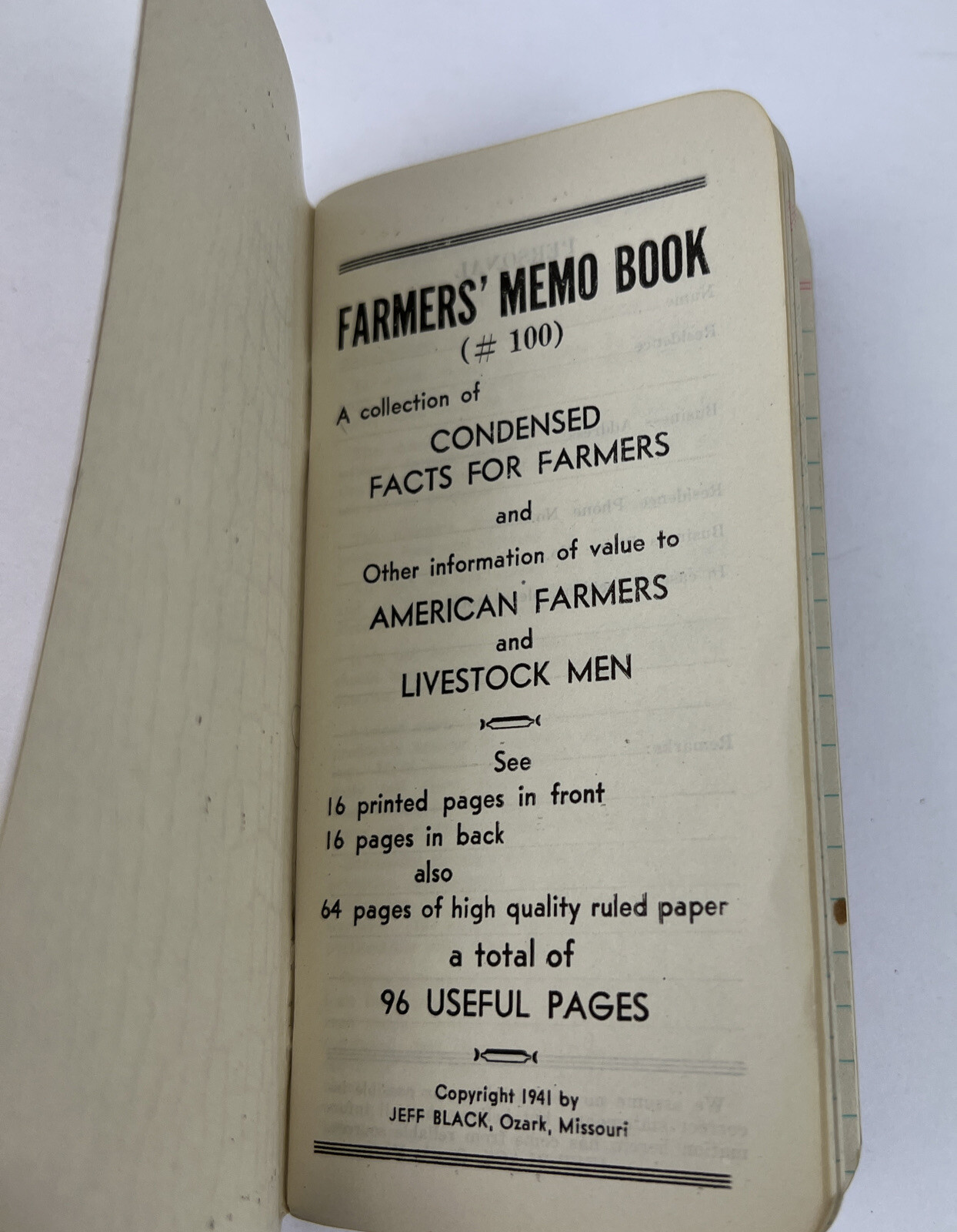 Vintage Advertising Farmers Memo Book Farm Progress Dempwolf’s Fertilizer 4 Lot