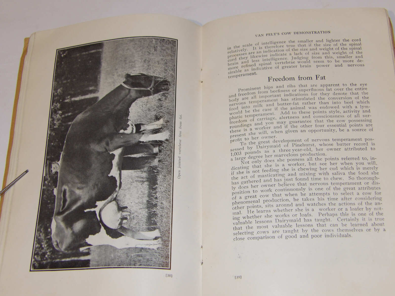 1911 VAN PELT&rsquo;S COW DEMONSTRATION BOOK! 1st EDITION! ILLUSTRATED! 5 ESSENTIALS!