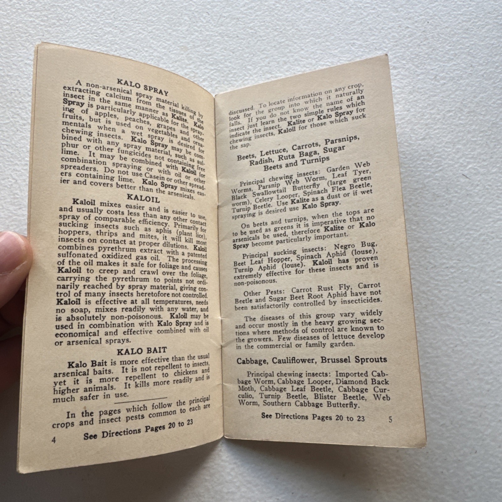 The Kalo Company How To Control Insects Without Arsenic, Lead, Copper Booklet