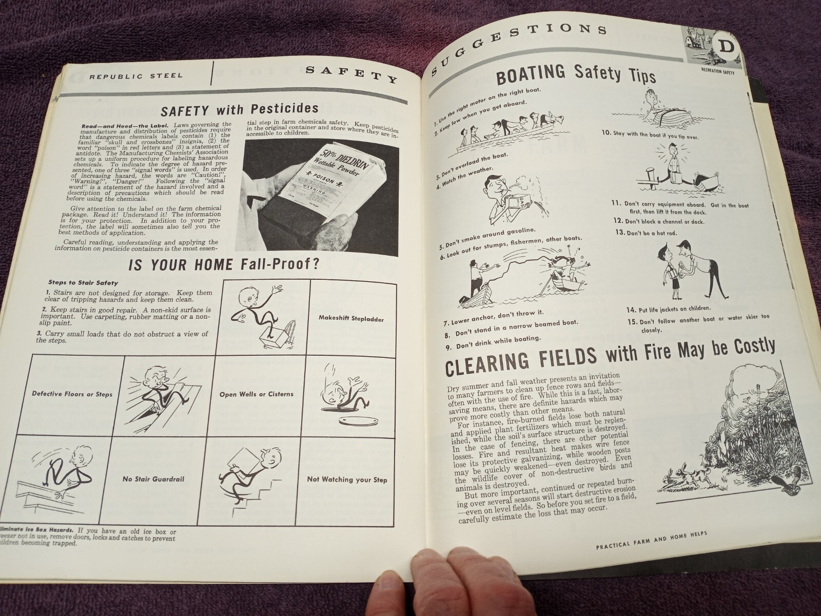 Vintage 1957 PRACTICAL FARM AND HOME HELPS REPUBLIC STEEL BOOK BROCHURE AD