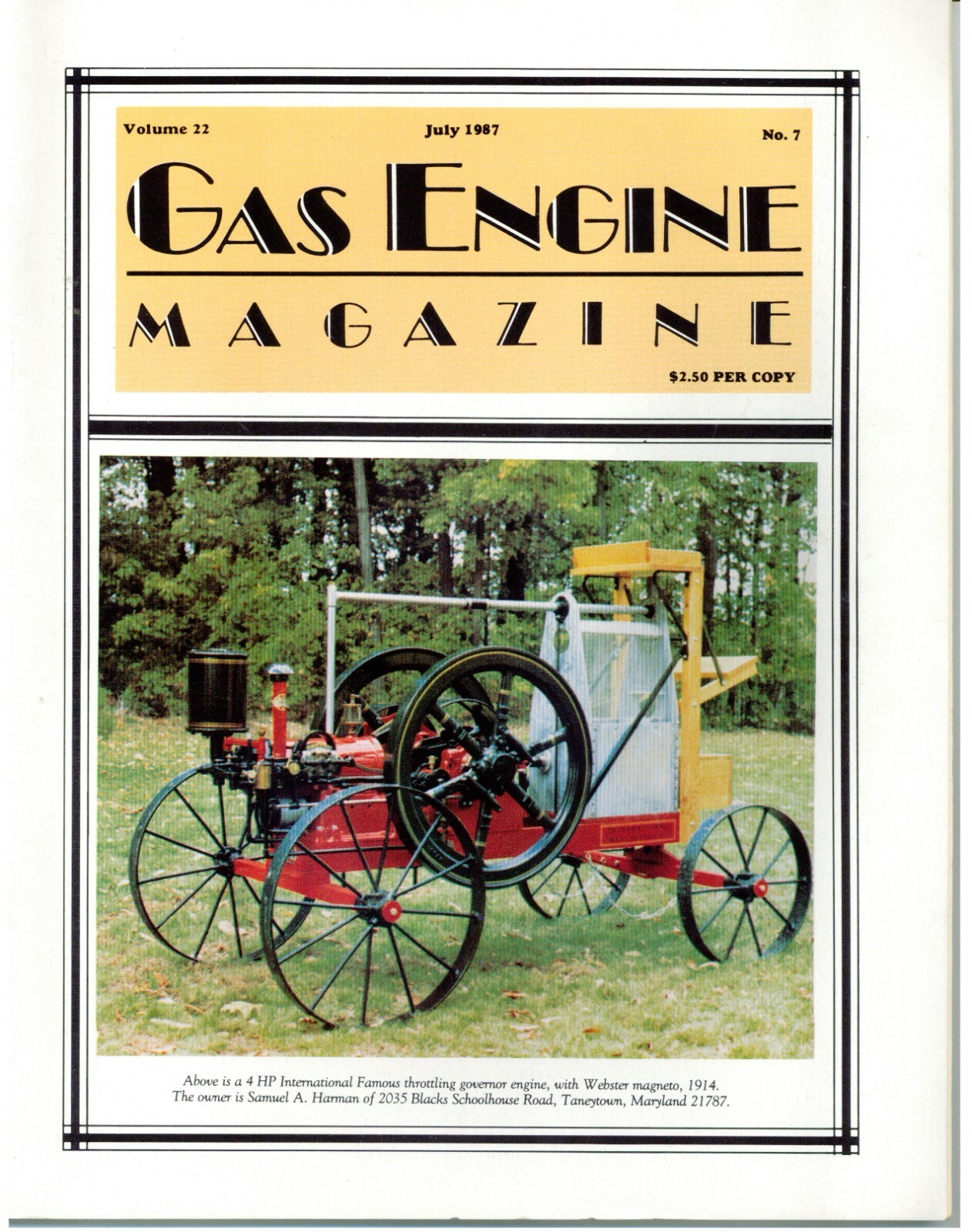 Thermoil Kerosene Engine, 1916 IHC Dealers Catalog Color info, MD Steam Show