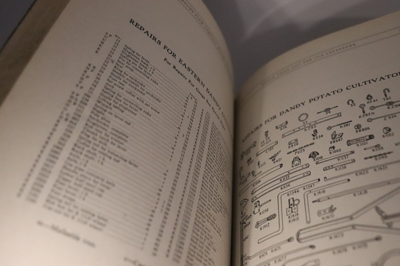 Moline Plow Co. Illustrated Repair Price List for 1910 General Catalogue