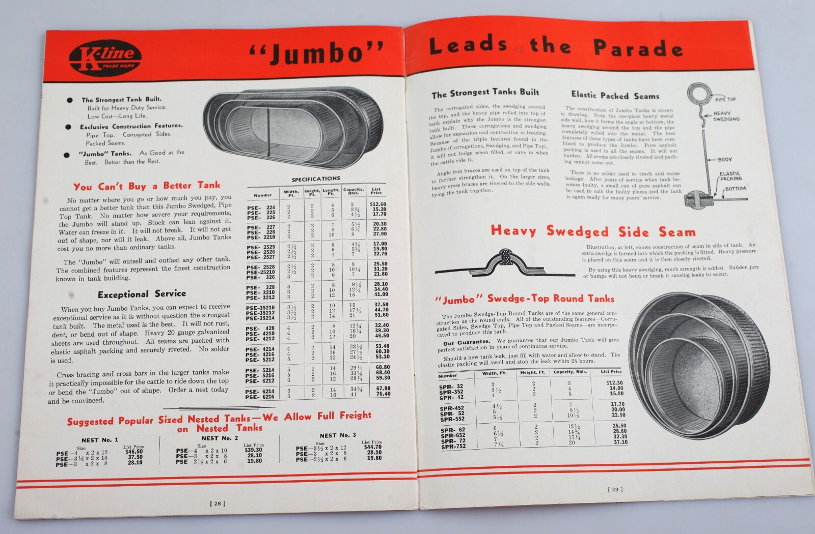 1937 Klein Mfg. Co. Poultry Supplies Farm Tanks Troughs Catalog Burlington Iowa