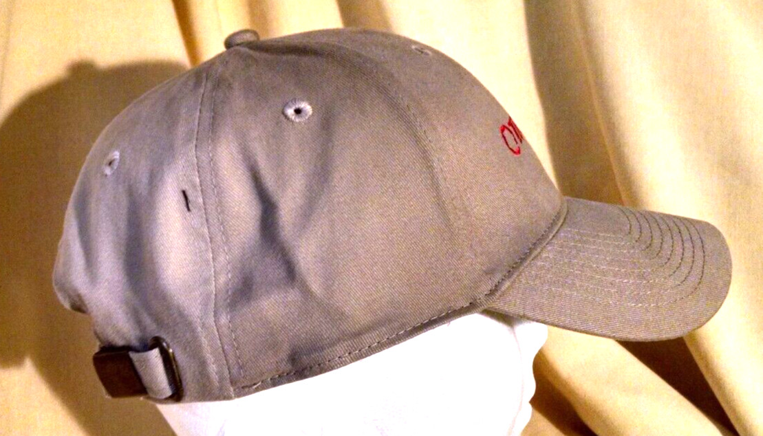 TROY-BILT HAT NEW BEIGE TAN RED LETTERING ADJ CLOTH STRAP WINTER BASEBALL CAP.