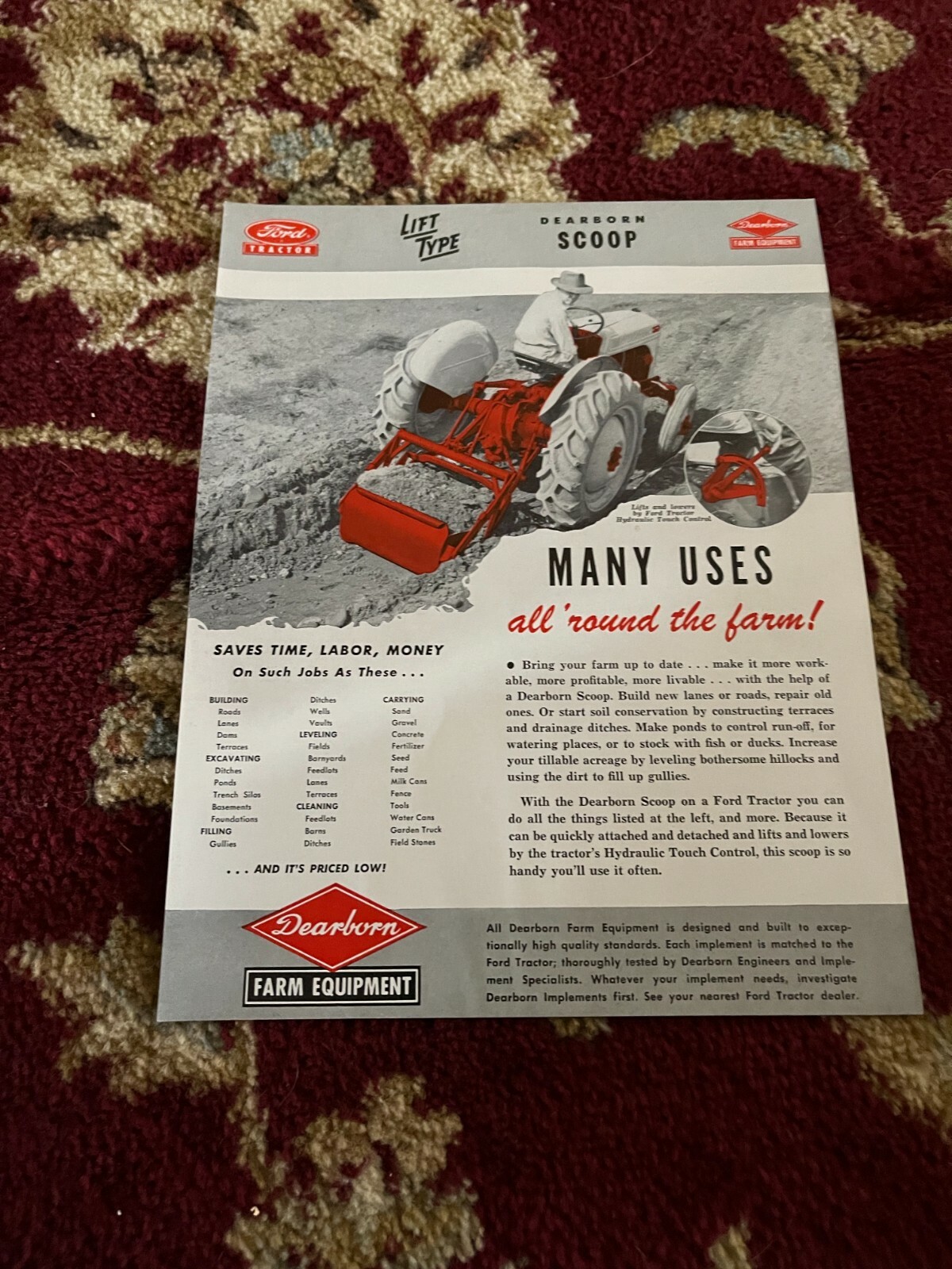 Ford Tractor Dearborn Scoop Brochure FCCA
