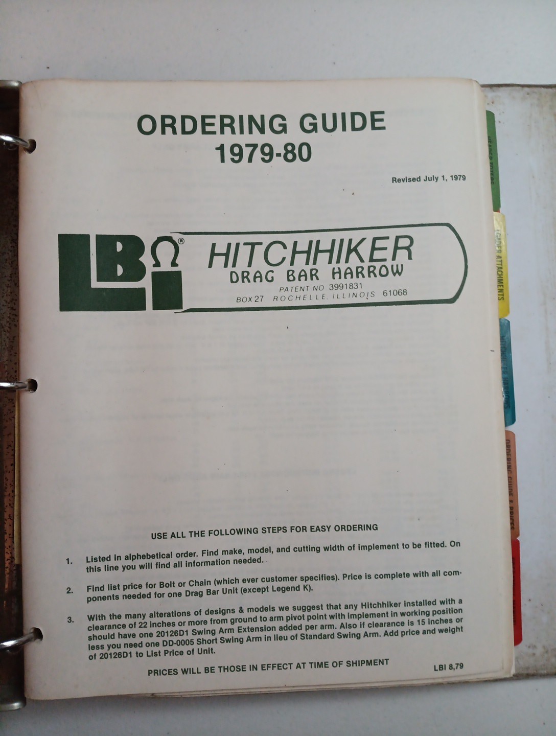 Hitchhiker Drag Bar Harrow Sales Binder Lee Blacksmith Inc.