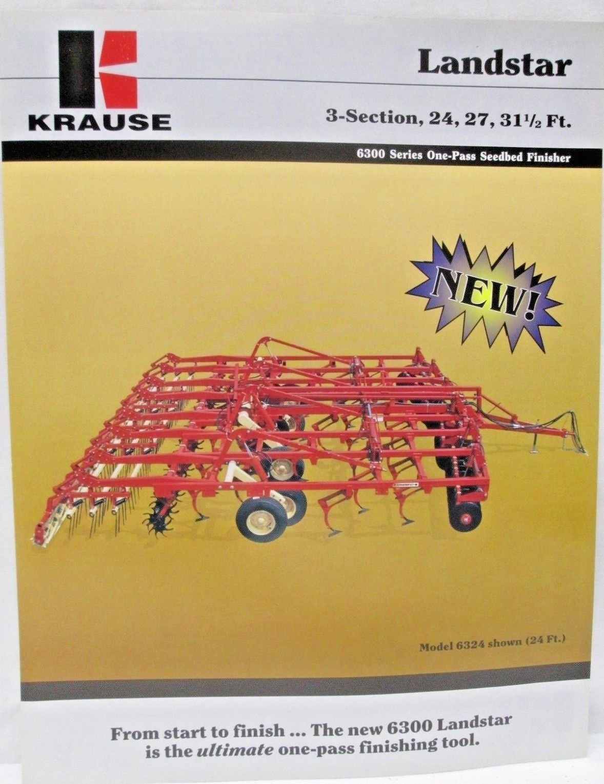 Krause Landstar 6300 Series One Pass Seedbed 3 Section 24 27 31 1/2 Ft Brochure