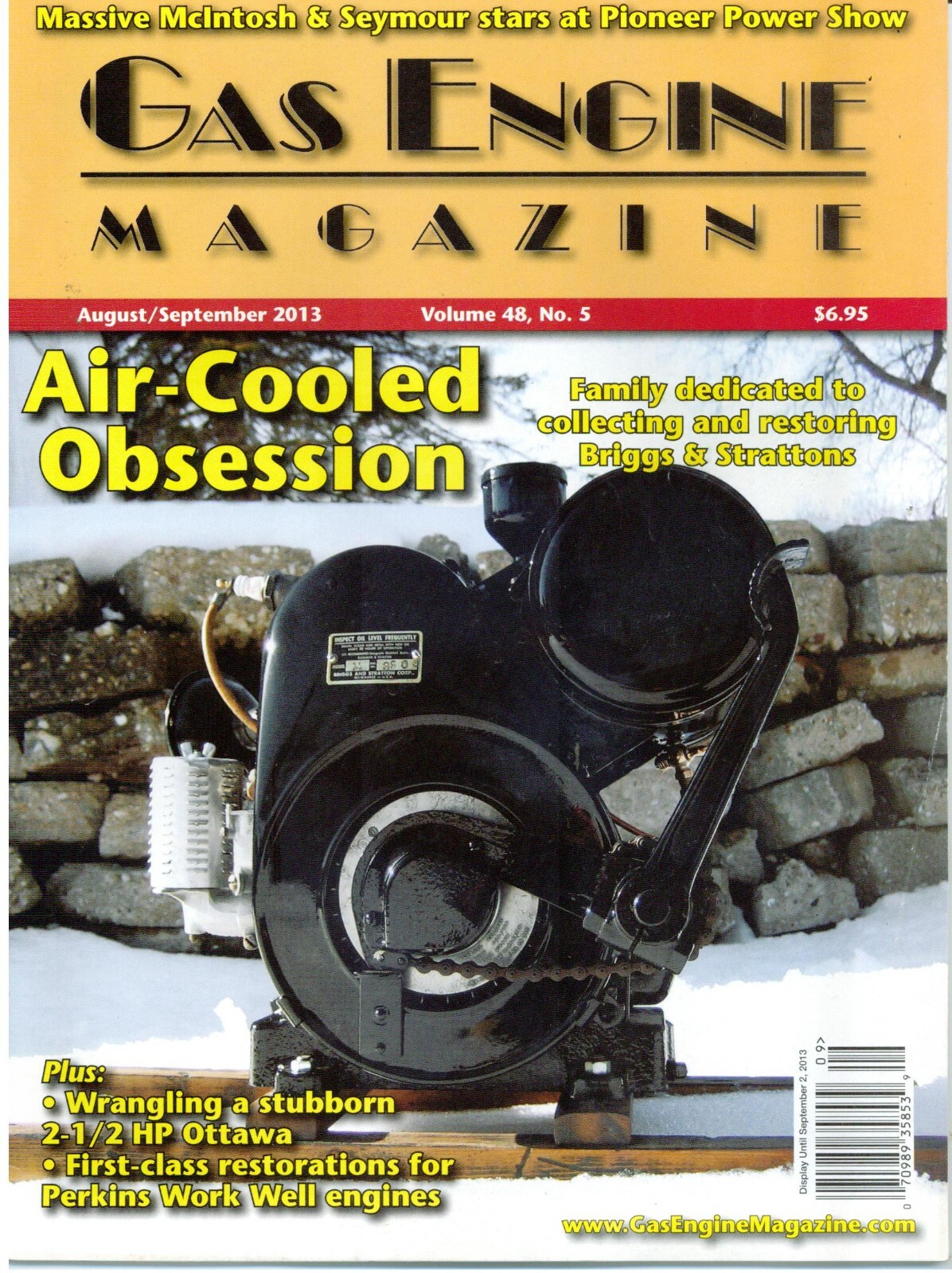 Aermotor, 2 ½ HP Ottawa Engine, McIntosh & Seymour engine, Air-Cooled Engines