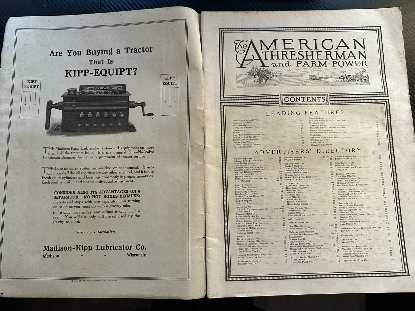 The American Thresherman and Farm Power MAGAZINE 1916 Madison, WIS Vol 19 No 3