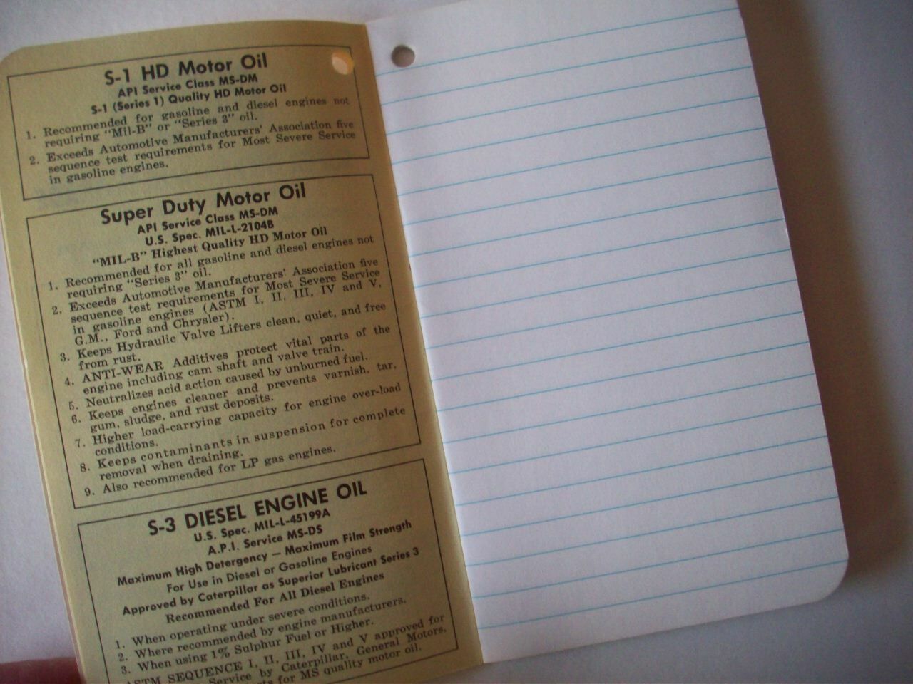 Farm Oyl advertising Notepad memo book clean unused