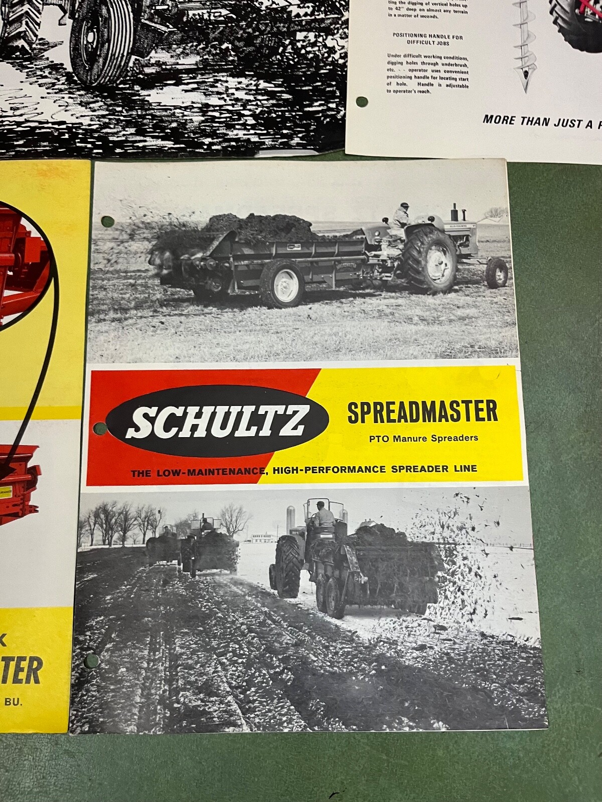 Collection of Schultz & Noble Agriculture Equipment Brochures/ Single Page Ads