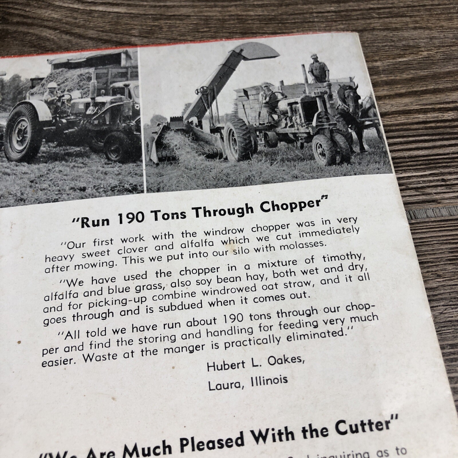 Rare Fox River Tractor Co. Pick-Up Cutters Farming Brochure Pamphlet Appleton WI