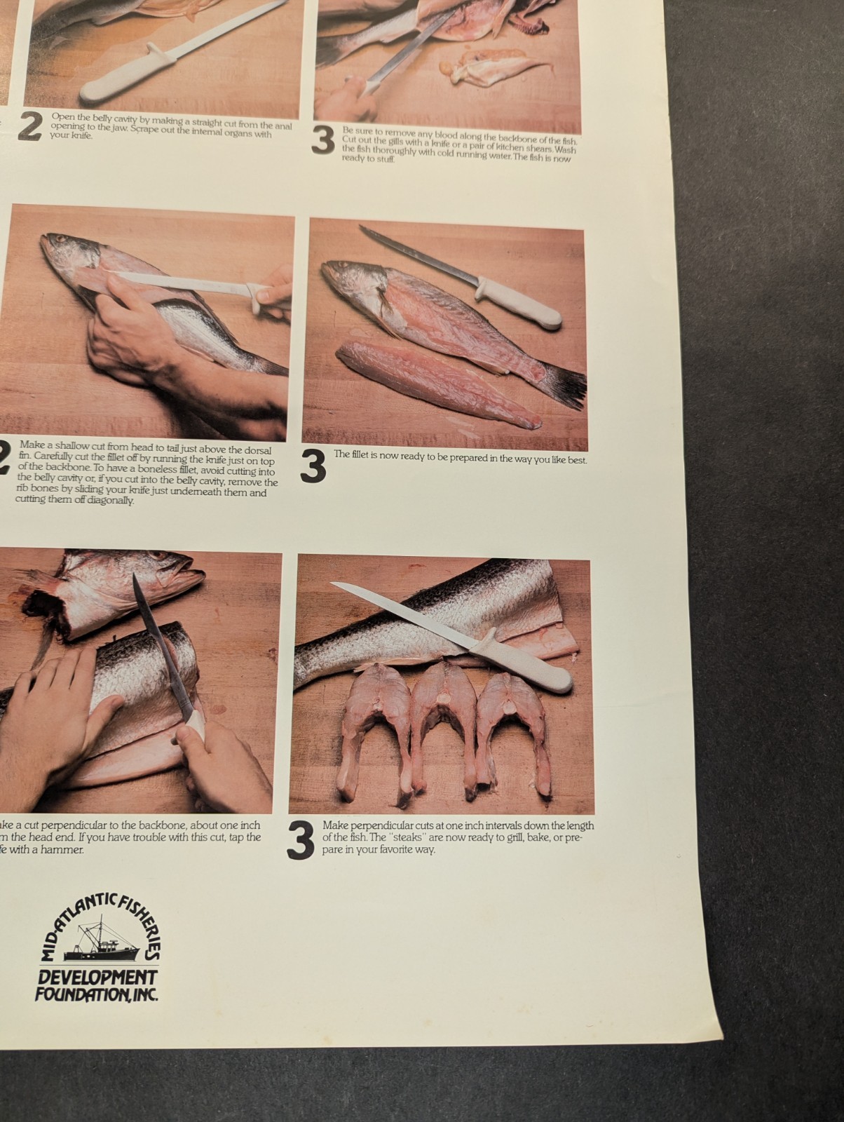 Mid-Atlantic Fisheries Development Foundation How to Dress a Fish Dinner Poster