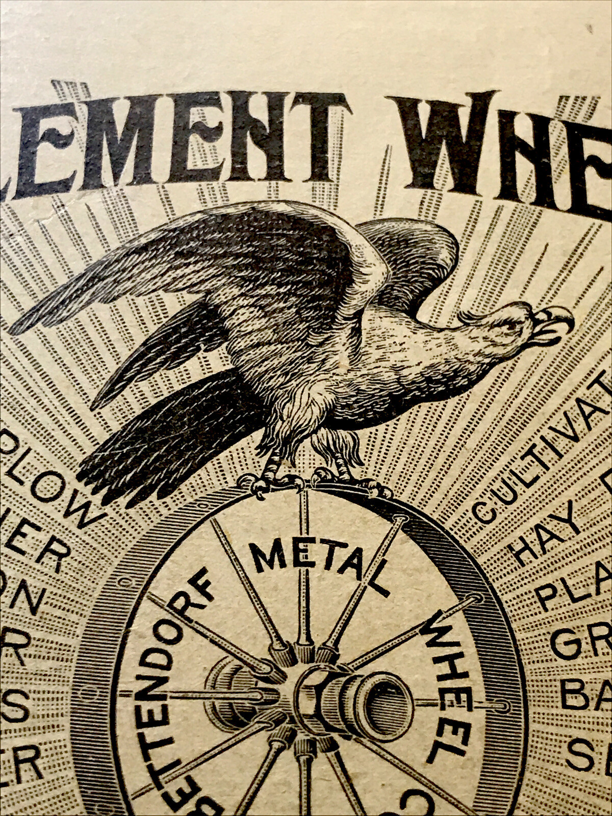 1897 Bettendorf Implement Farm Wheels Advertising – Davenport IA Springfield OH