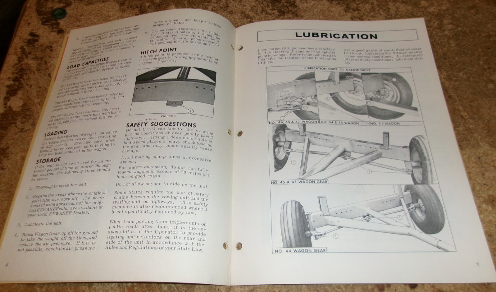 vintage kewanee 44,45,47 wagon gears owners manual in very good shape used