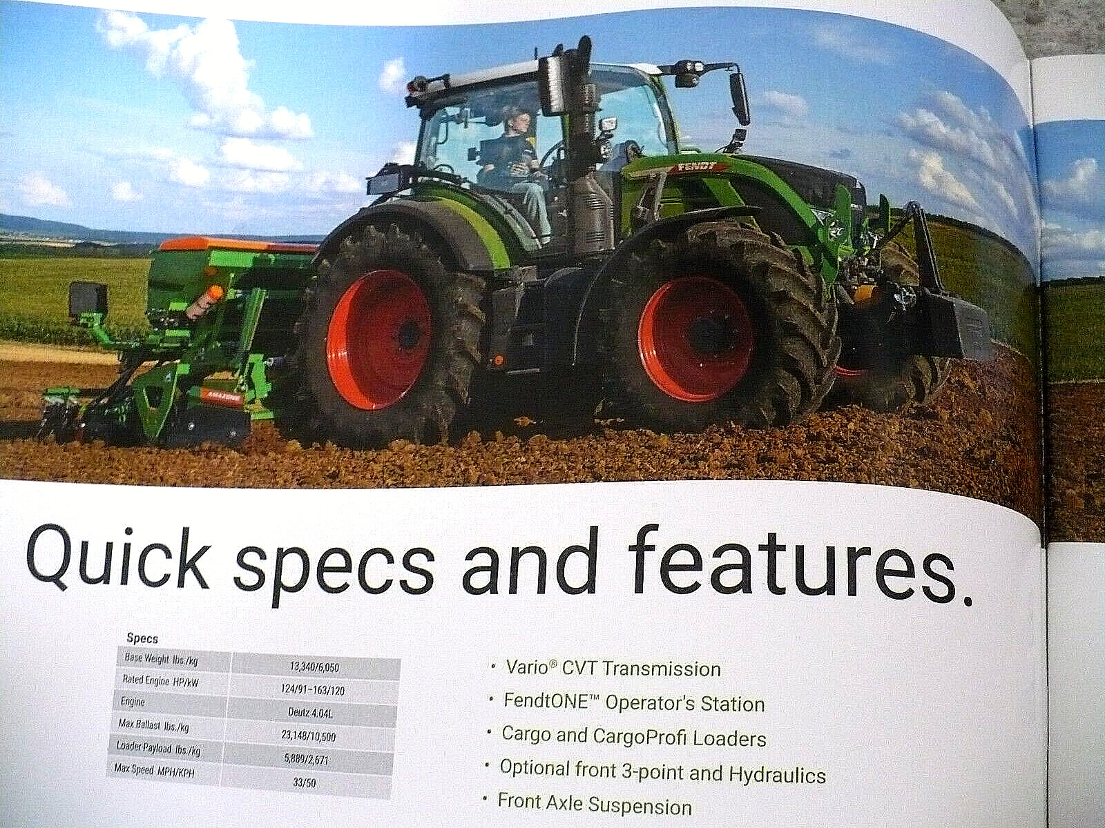 2022 FENDT MODEL 500 VARIO SERIES VARIO TRACTOR BROCHURE