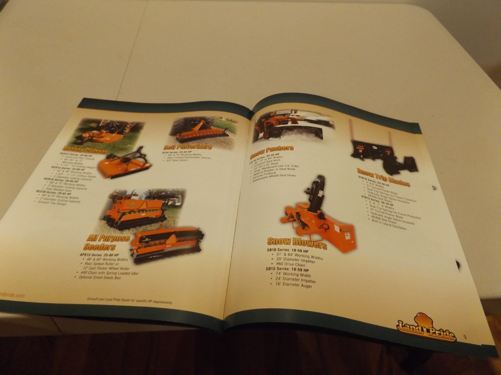 LAND PRIDE B TRACTOR PERFORMANCE MATCHED IMPLEMENTS, 7/1/16