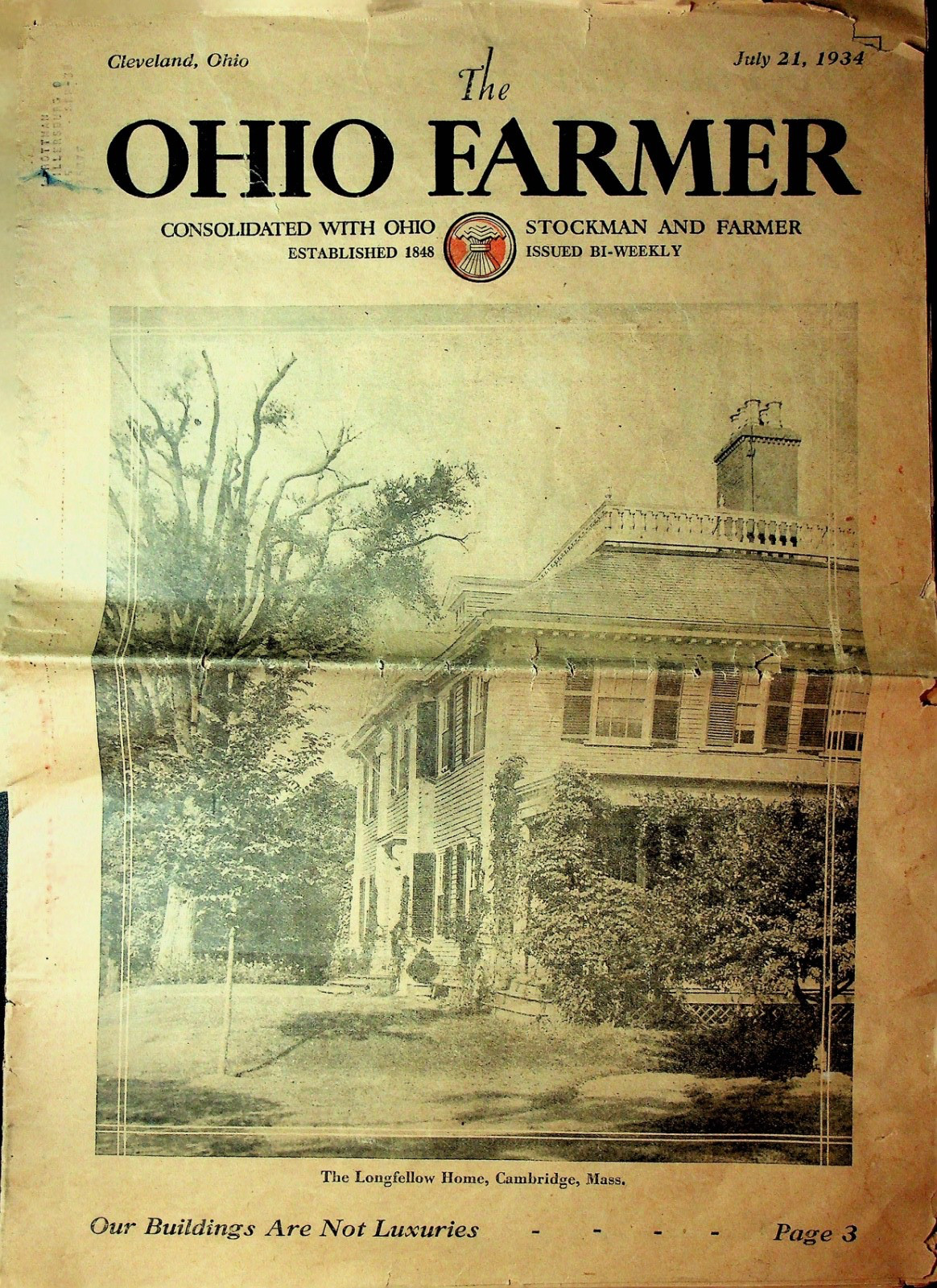TWO OHIO FARMER 1899 & 1934 PAPERS – E17-H
