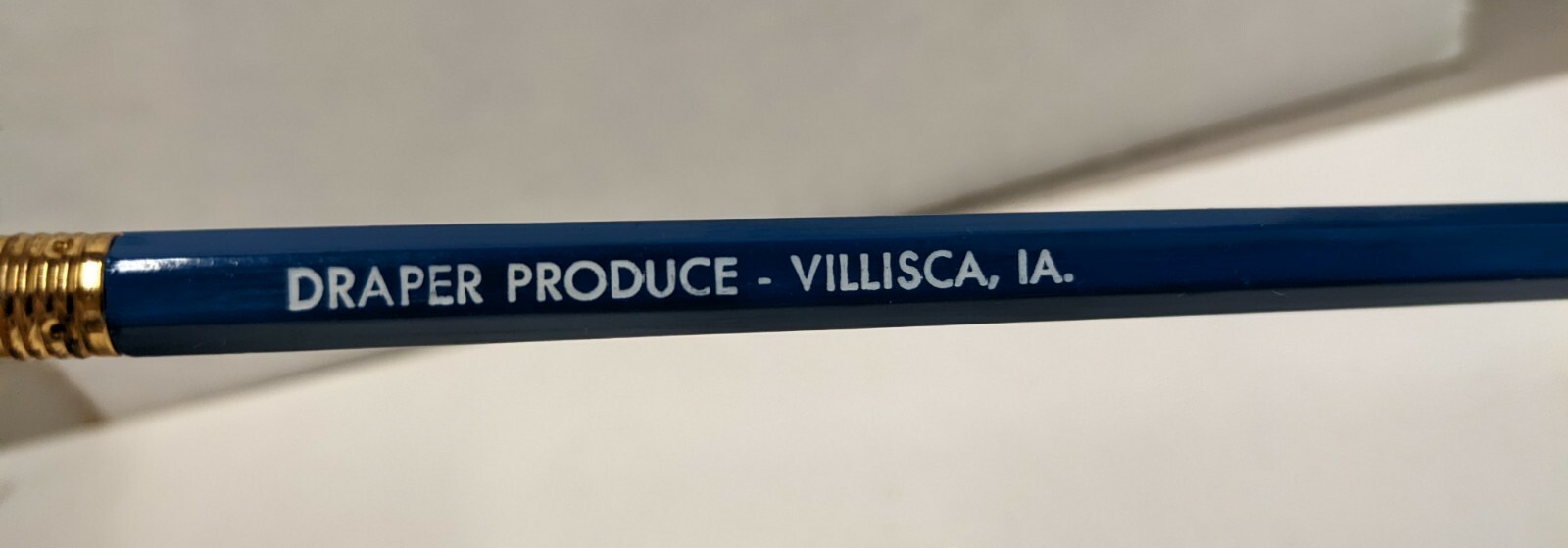 Vintage Draper Produce Villisca Iowa Advertising Pencil