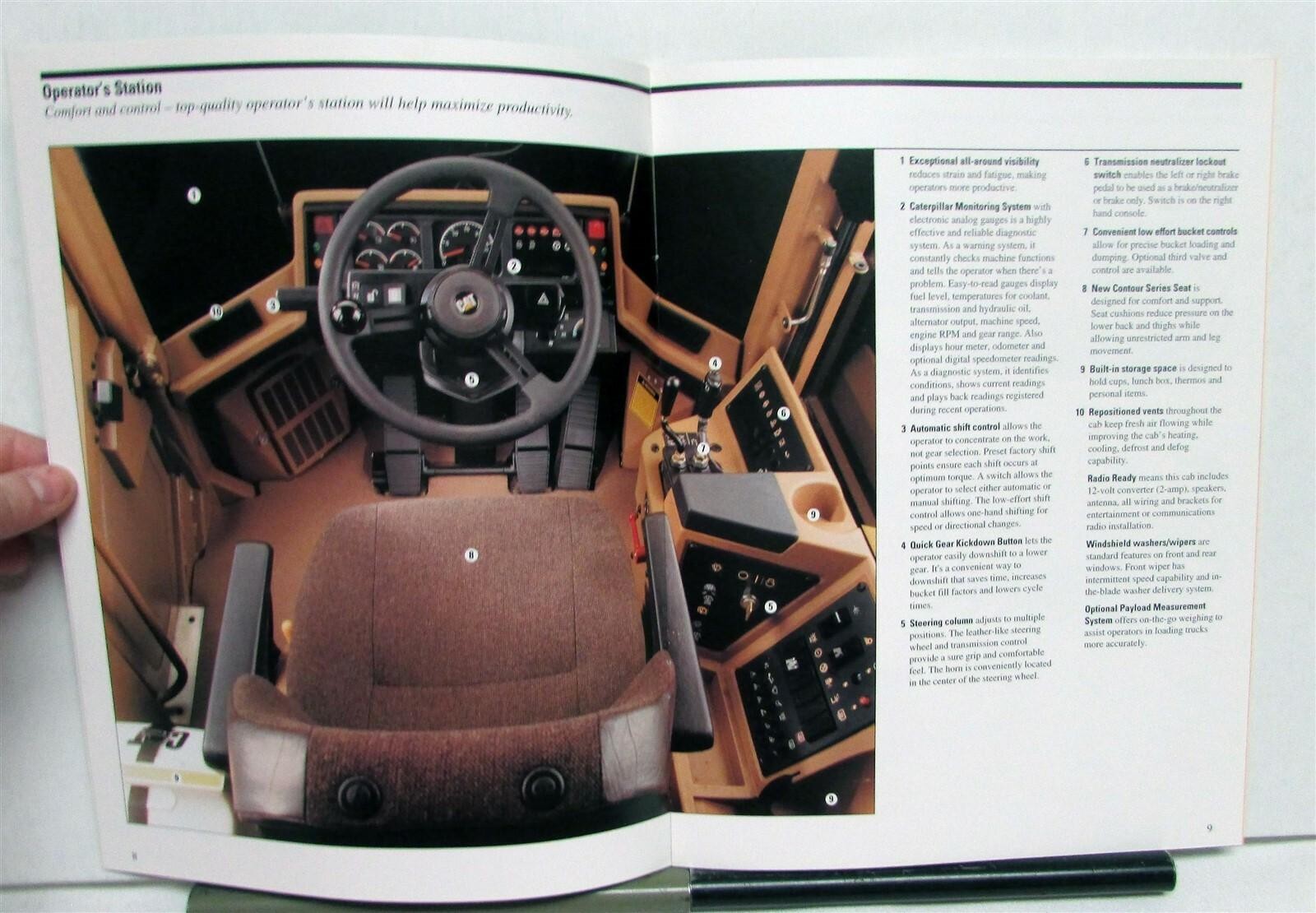 1995 Caterpillar 950F Series II Wheel Loader Specs Construction Sale Brochure