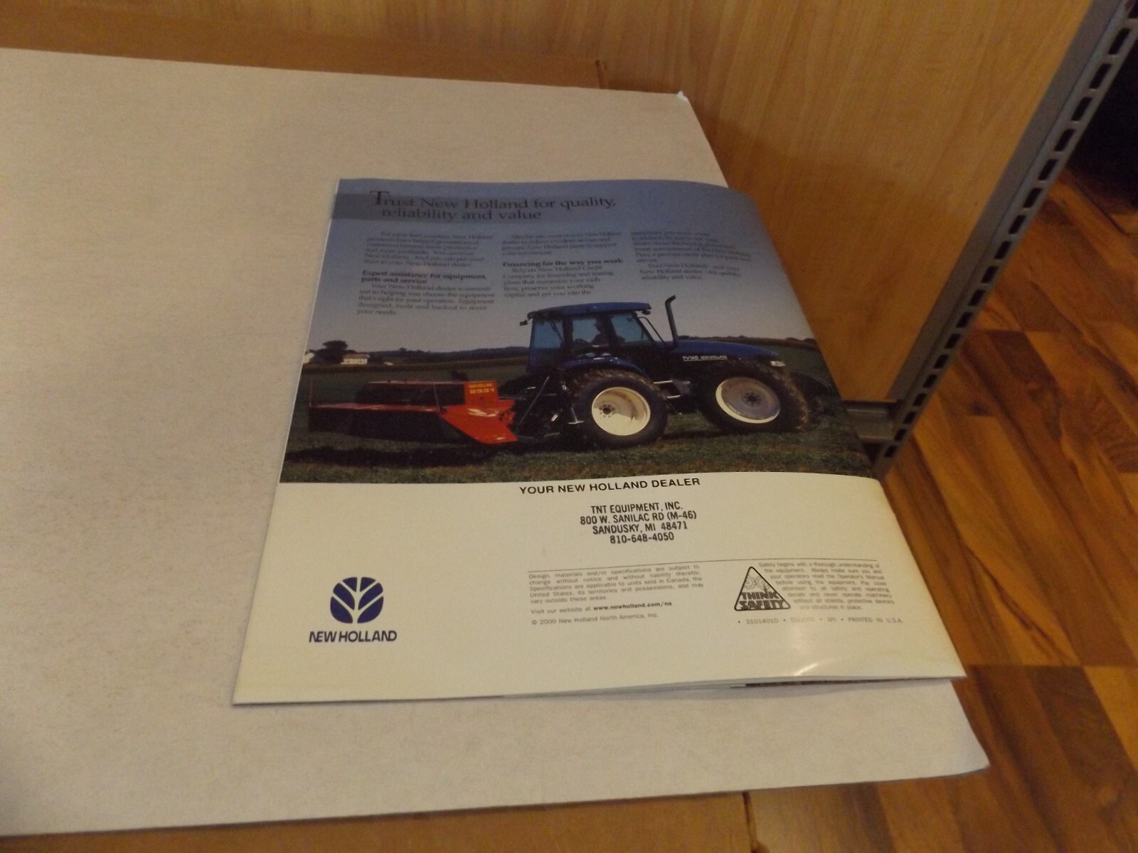 2000 NH BIDIRECTIONAL TRACTOR 105 PTO hp TV140. LIT #31014010