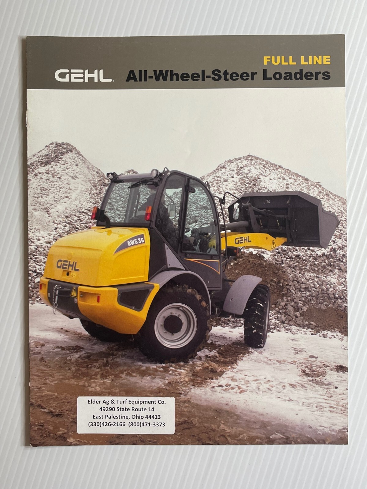 GEHL Full Line All Wheel Steer Loaders Sales Brochure *2008* (Showroom Book)