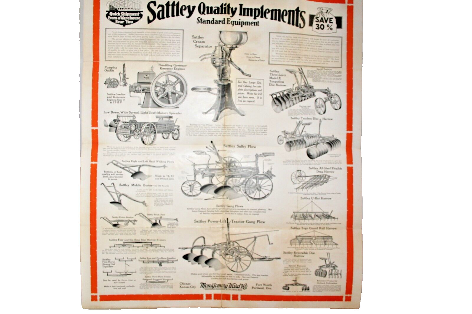 MONTGOMERY WARD FARM EQUIPMENT 1900