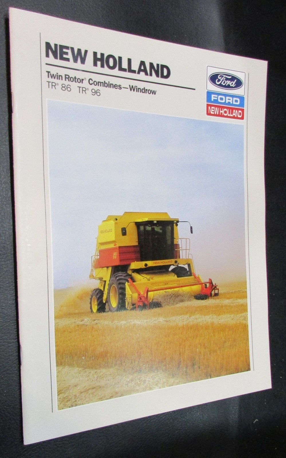 New 1988 Ford New Holland Versatile Twin Rotor Combine Windrow TR 86-96 Booklet