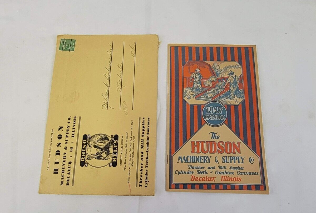 1947 Hudson FARM MACHINERY Thresher CATALOG Vintage Advertising DECATUR Illinois