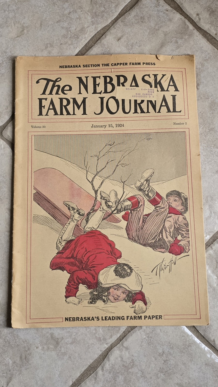 14 Lot/Rare 1923-1924 Nebraska Farm Journals-Capper Farm Press-Vintage Color Art