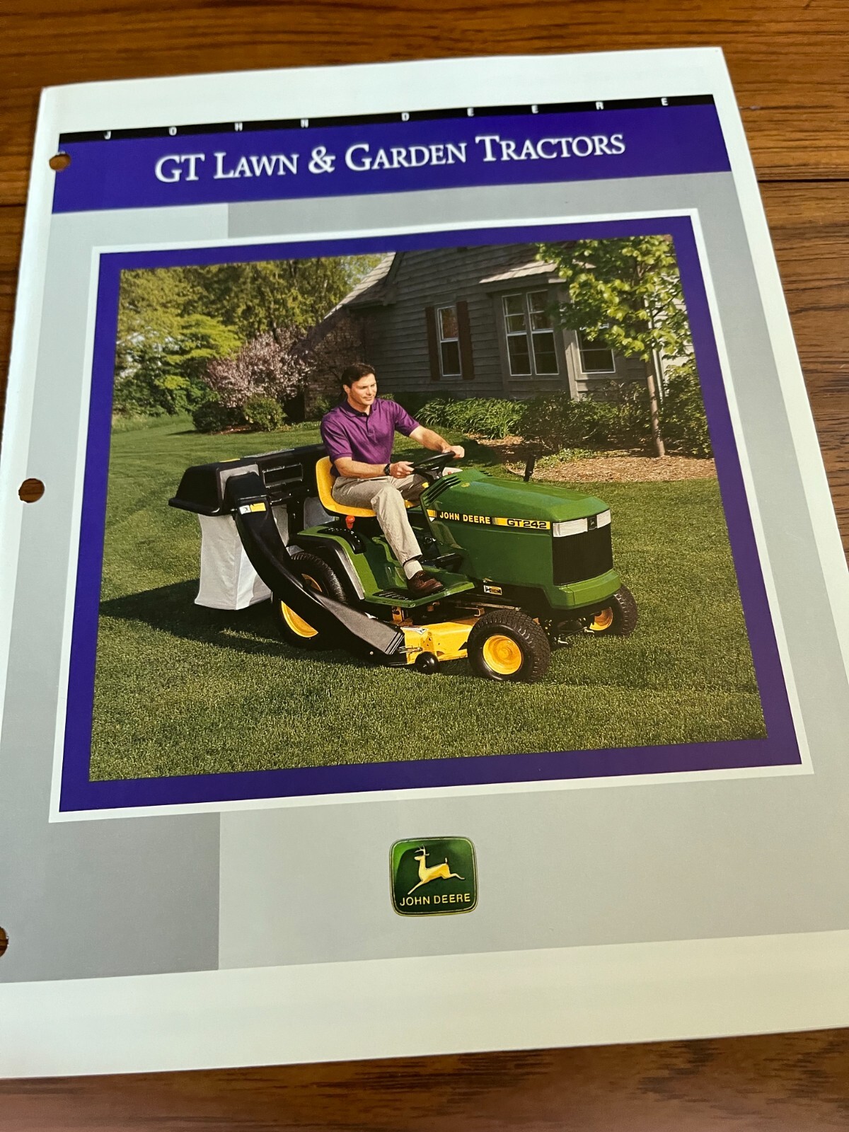 John Deere GT245 GT265 Lawn & Garden Tractor For 1992 Brochure AMIL21