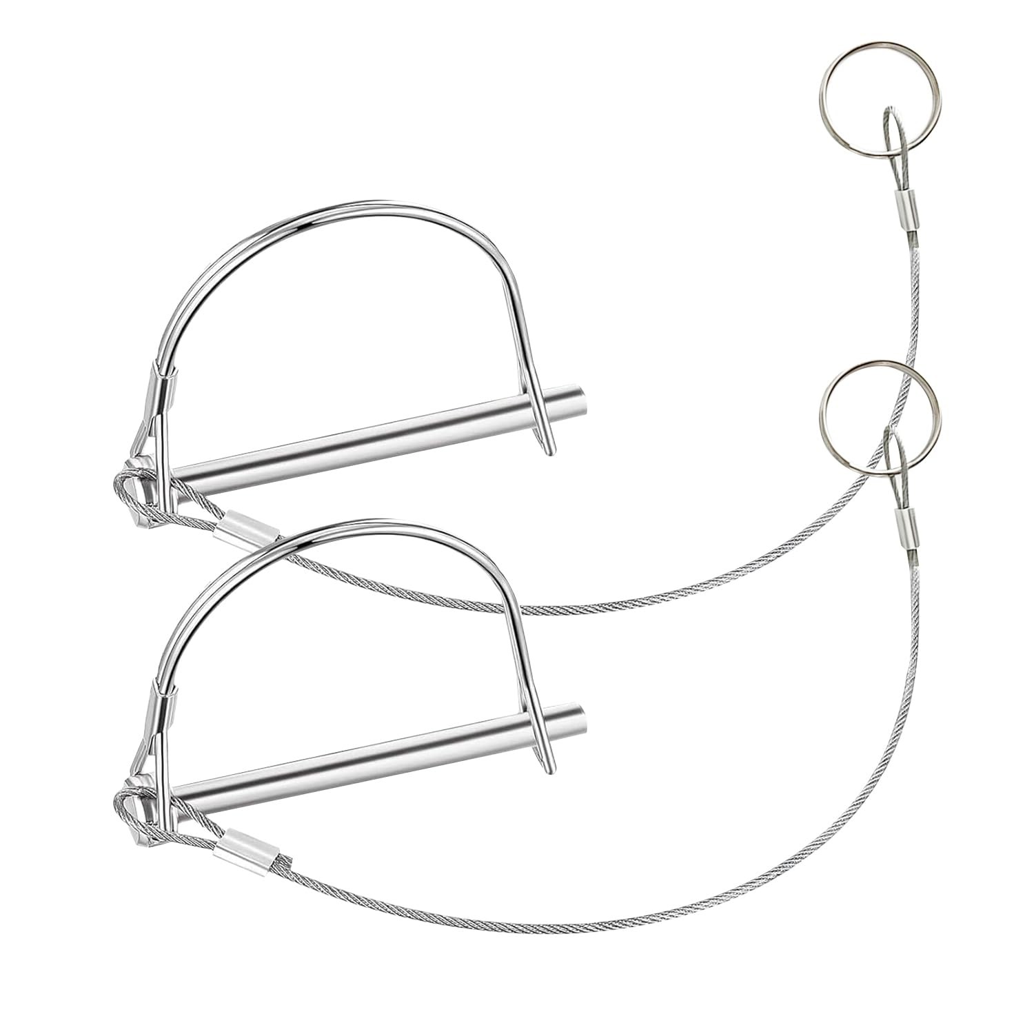 Sunnyway 2 Pack 5/16in Trailer Hitch Pin 4 Inch Cable