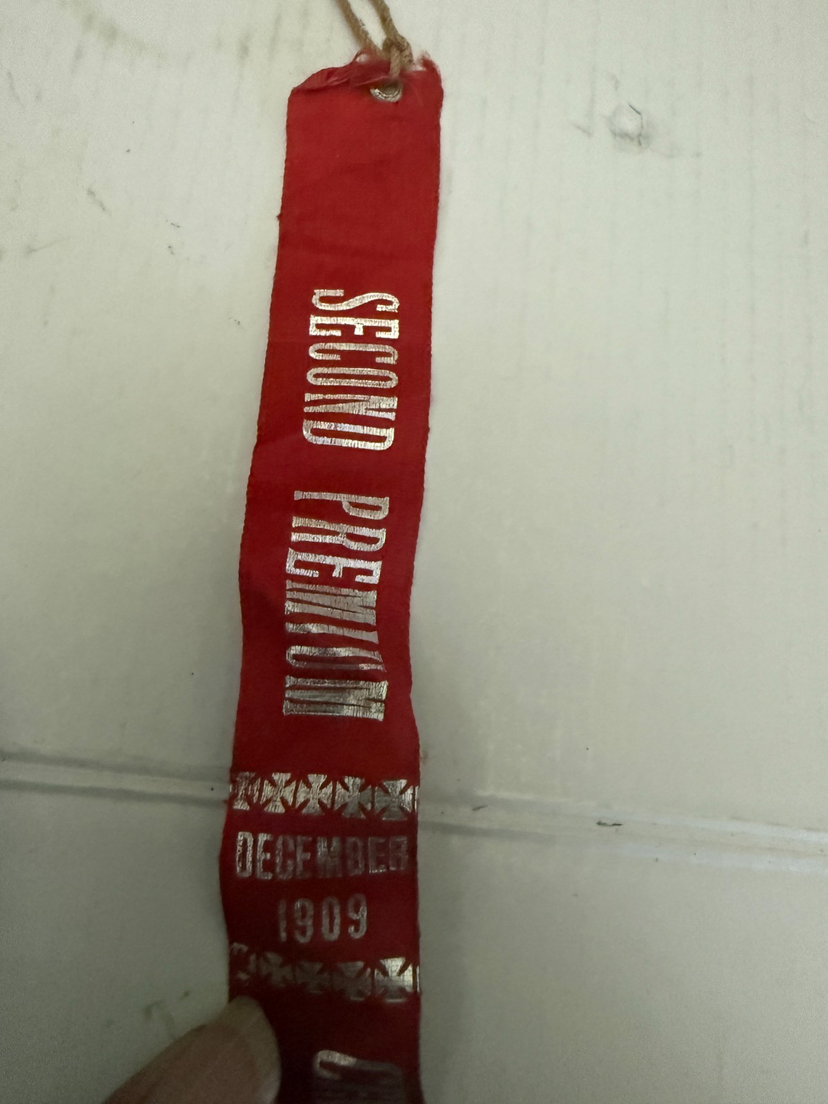 1909 Central Poultry & Pet Stock Show Monroe Iowa Second Premium Ribbon