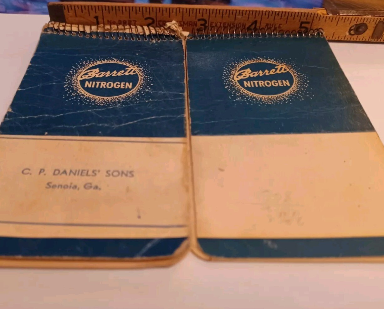 Lot Of 2, 1941 Barrett Nitrogen Blue Notebooks Arcadian Memo Calender Graphic