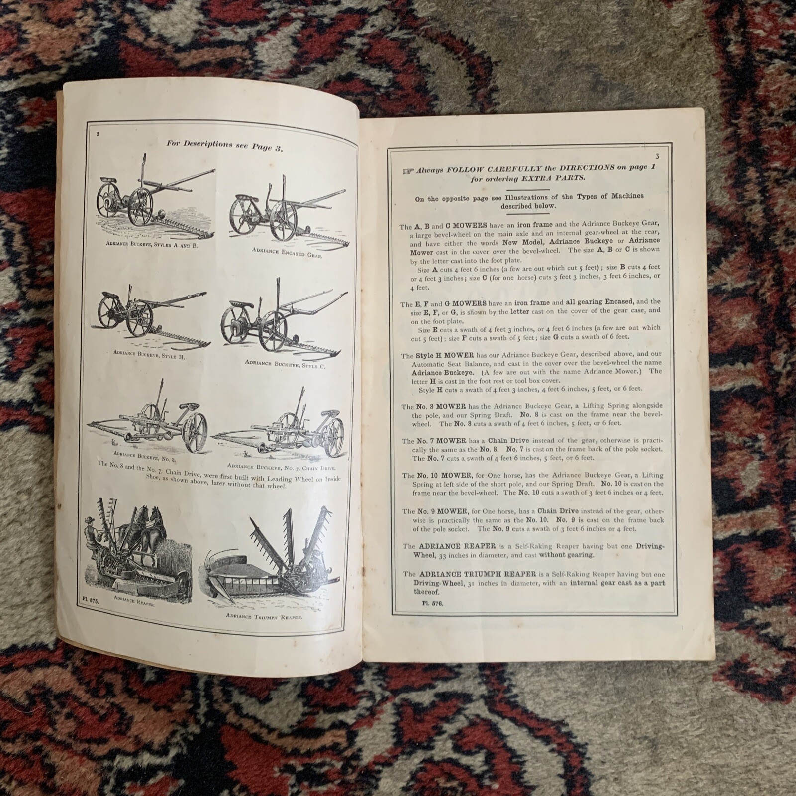 1904 Adriance Buckeye and Adriance Mowers and Reapers Catalog. Rare