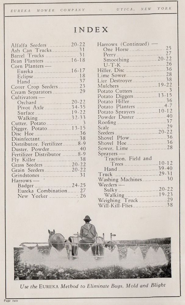 Eureka Mower Company Catalog No 16, 1923 AWESOME, Utica, NY